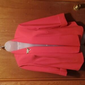 Jones NY blazer type jacket orange/red